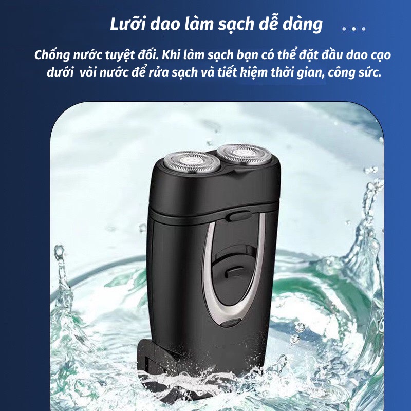 Máy Cạo Râu Đa Năng Máy Cạo Râu 2 Lưỡi Kép Hiệu Qủa Dễ Dàng Vệ Sinh PAPAA.HOME
