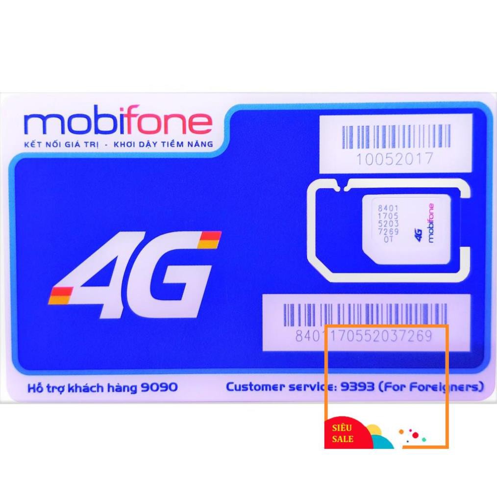 [Free 30 ngày] Sim 4G Mobi C90N 120 GB/tháng + 1000 phút gọi nội mạng + 50 phút liên mạng