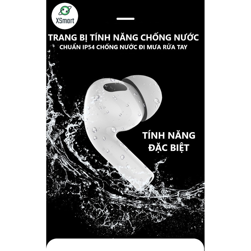 Tai nghe bluetooth airpod pro, âm thanh sống động, sạc không dây xuyên âm tích hợp Iphone/Android