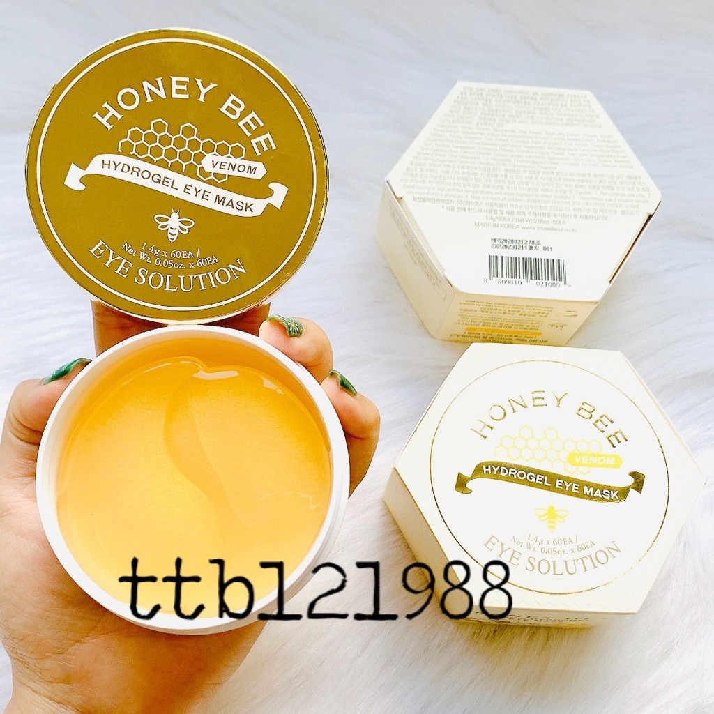 Mặt Nạ Mắt Honey Bee True Island Venom Eye Mask 60 miếng