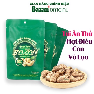 Hạt điều rang muối Bazan Bình Phước nguyên hạt dinh dưỡng A+ loại 1 túi xanh nhỏ