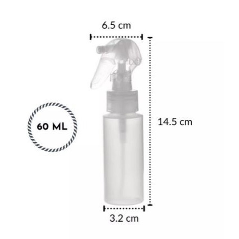 Bình xịt móc khóa cầm tay 60ml / Bình đựng xà phòng cầm tay bằng nhựa trong suốt / Hộp chứa có thể nạp đầy lại Trang điểm phun ẩm