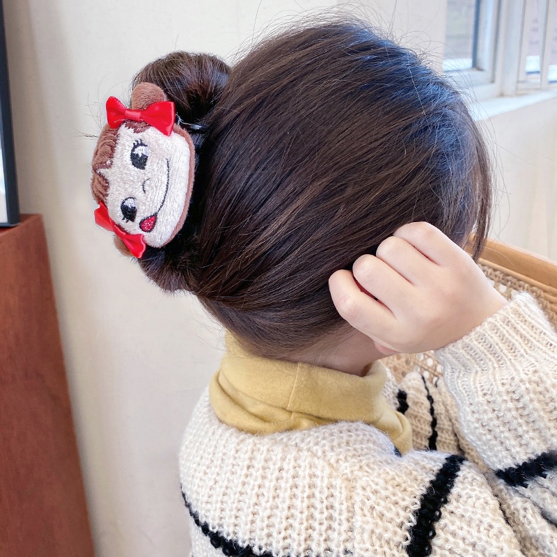 Kẹp tóc hình chú chó hoạt hình nhồI bông phong cách hàn quốc đáng yêu