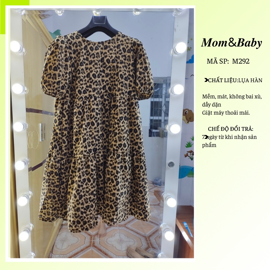 Đầm bầu thời trang công sở M292 chất lụa hàn thiết kế Mom and Baby