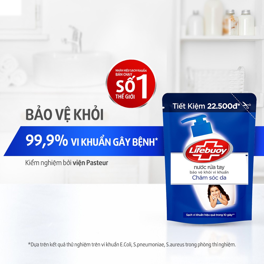 Combo 2 Nước Rửa Tay Lifebuoy Giúp Sạch Khuẩn Và Bạc Bảo Vệ, Bảo Vệ Khỏi 99.9% Vi Khuẩn Gây Bệnh 450G