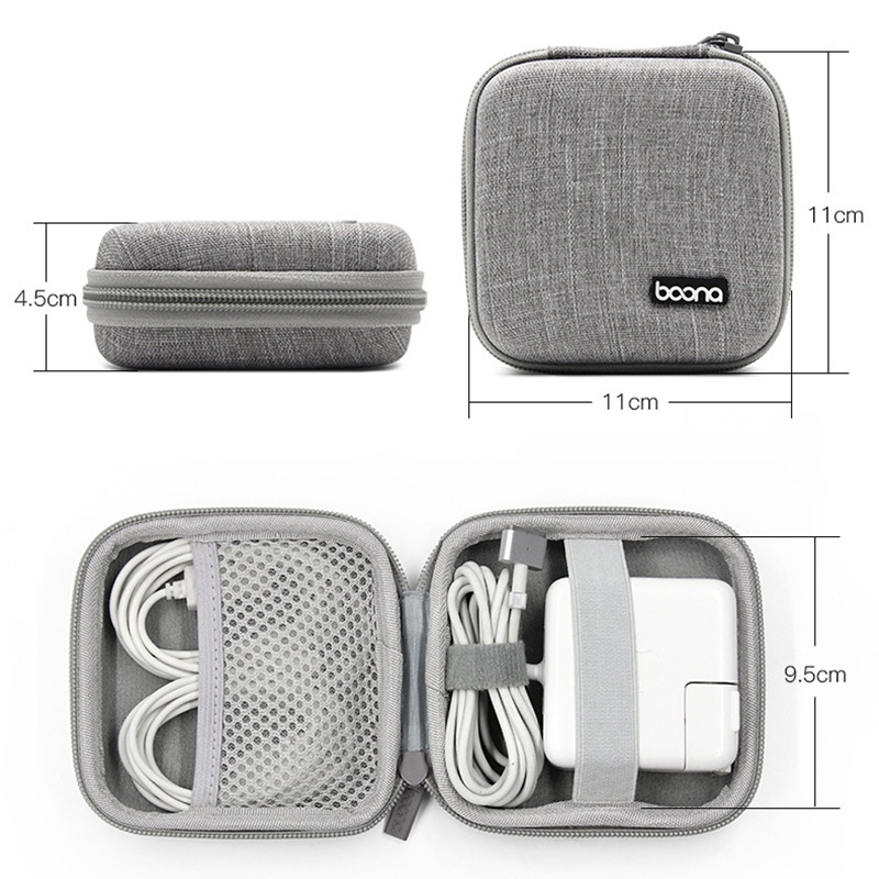 Boona Túi Đựng Dây Cáp Sạc / Tai Nghe Đa Năng Cho macbook air / pro