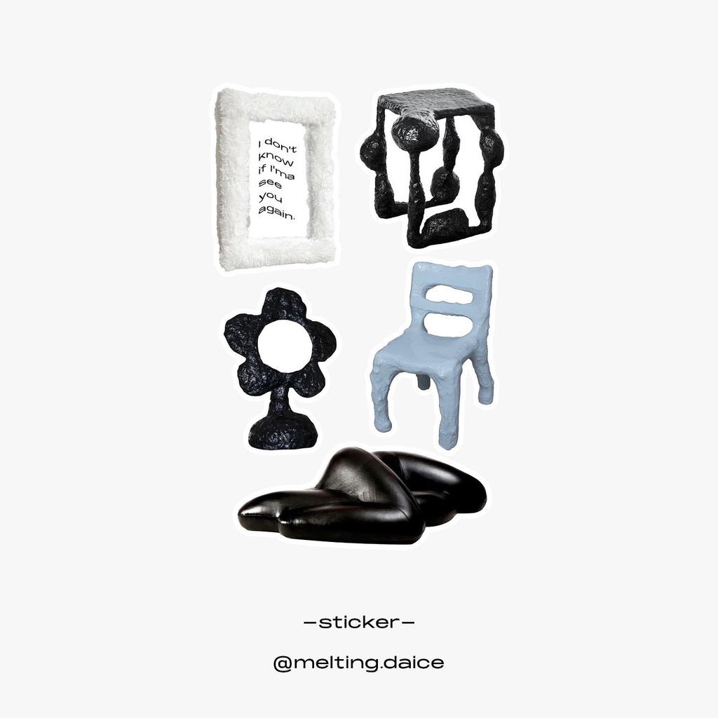 Daice || ‘ 𝗰𝗮𝗻𝗶𝗴𝗲𝘁𝗮𝗸𝗶𝘀𝘀’ combo set - set postcard và sticker trang trí