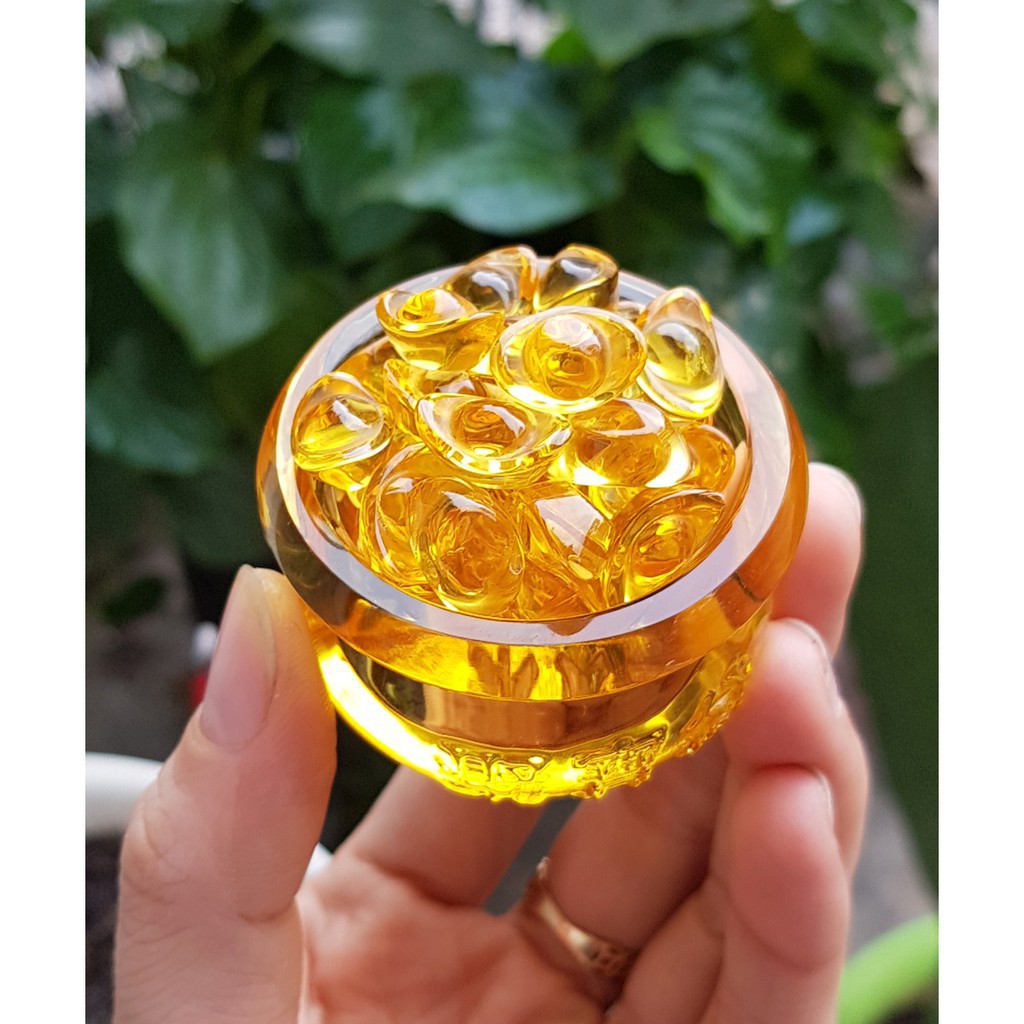 Combo bát tụ tài 5cm và thỏi vàng 1.5cm ⚡ FREESHIP ⚡ Bát tụ bảo chiêu tài lộc