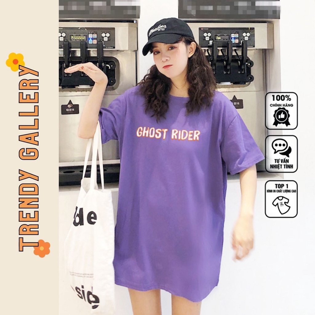 Áo Phông Cổ Tròn Cool Ngầu "Ghost Rider" Trendy Gallery, Áo Thun Tay Lỡ Form Rộng Nam Nữ TV5079 | BigBuy360 - bigbuy360.vn