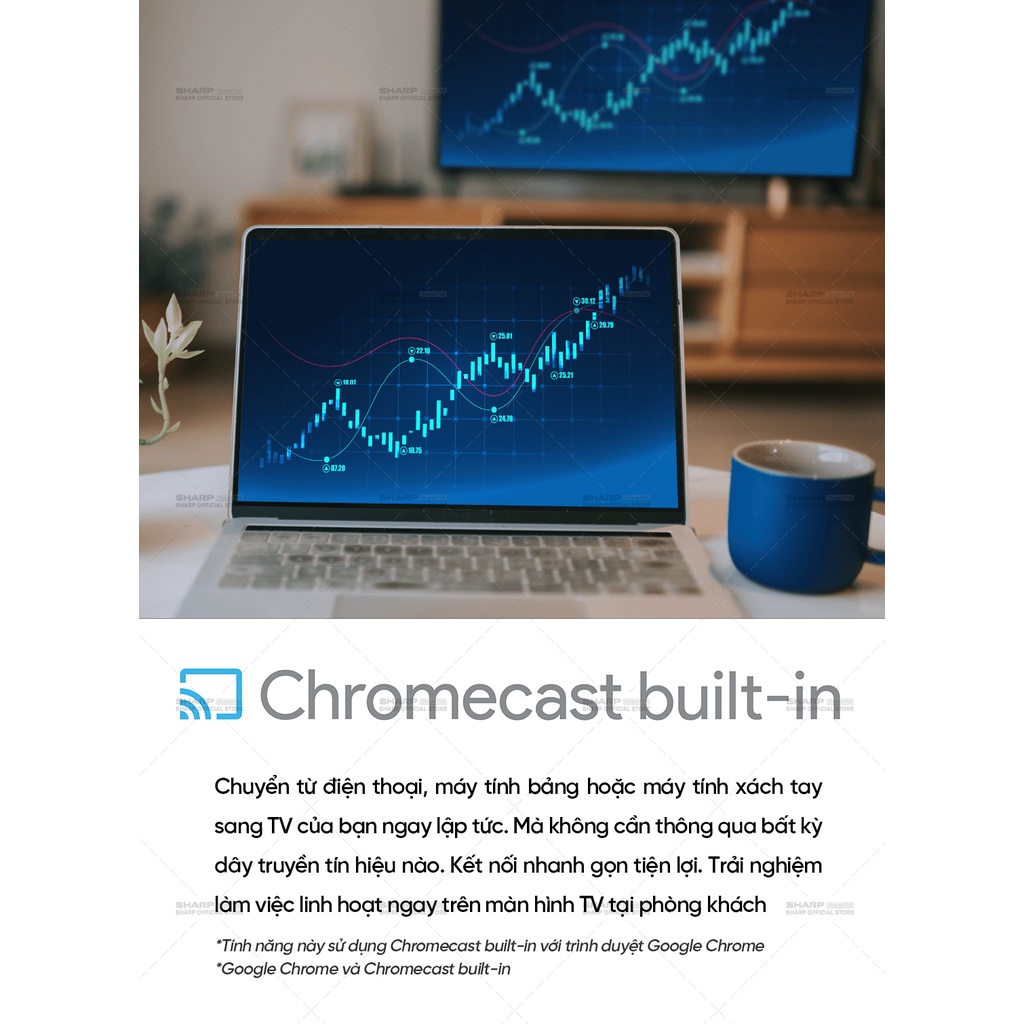 TV Sharp 50inch 4T-C50DK1X LED 4K Ultra HD Hàng Malaysia, Android 11.0