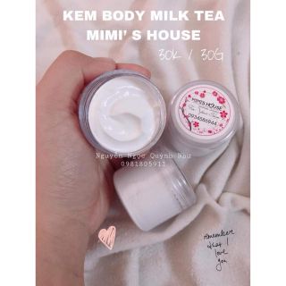 Kem Body Milk Tea Handmade Mimi's House