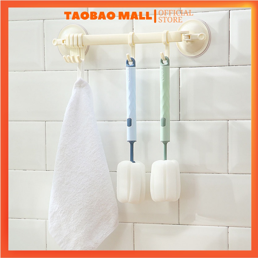 Cọ Rửa Bình Sữa, Cốc, Chén Đa Năng Với Mút Xốp Bọt Biển Siêu Sạch, Có thể Thay Đổi Đầu Mút Siêu Tiết Kiệm Và Tiện Dụng