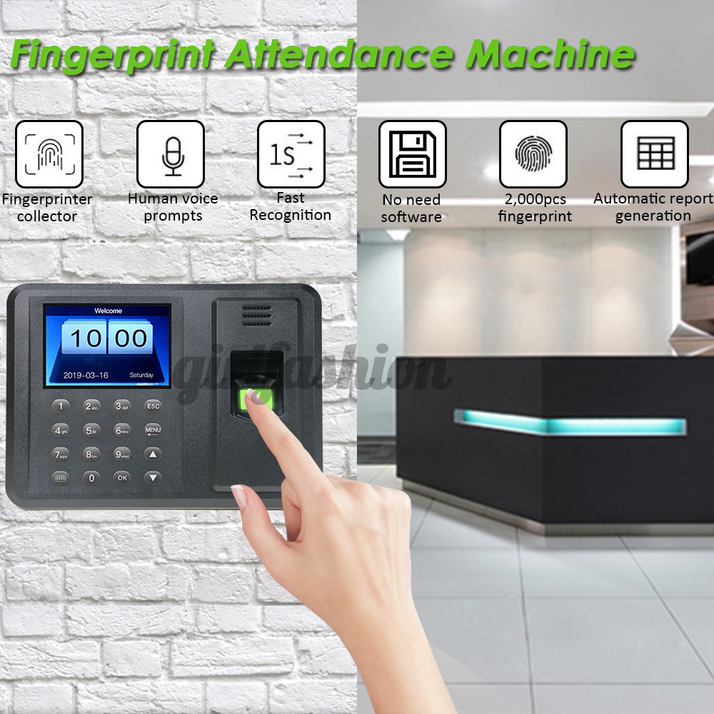 Máy Chấm Công Quét Vân Tay 2.8inch