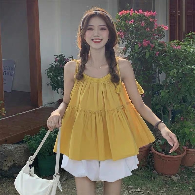 Áo 2 dây tầng xoè