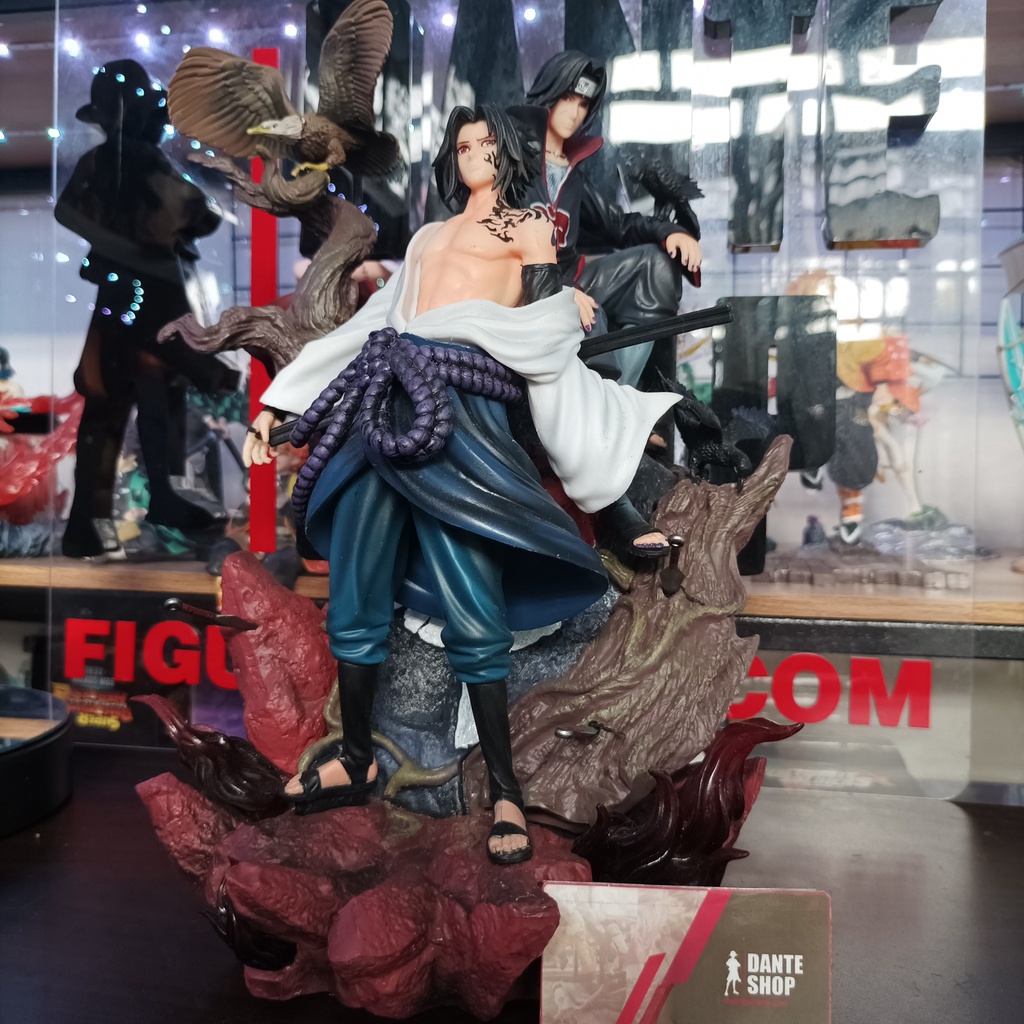 Mô Hình Naruto Nhân Vật Uchiha Sasuke, Itachi Cảnh Vật 36cm FullBox