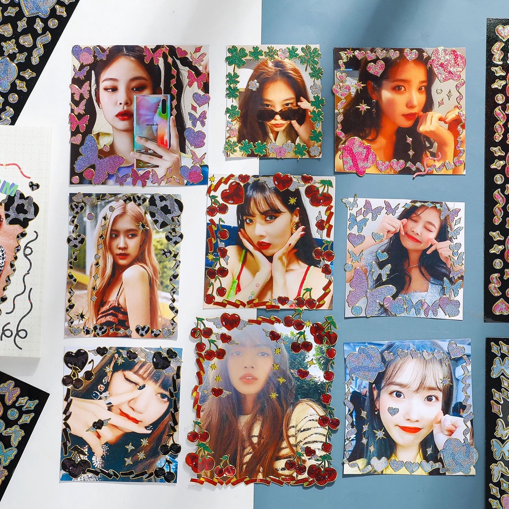 Sticker PVC Kim Tuyến Viền Vàng Dreamy Trang Trí Toploader