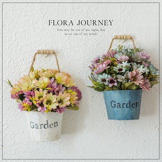 [Order] Mô hình cổ điển Mỹ treo giỏ hoa hồng bông hoa ny - l