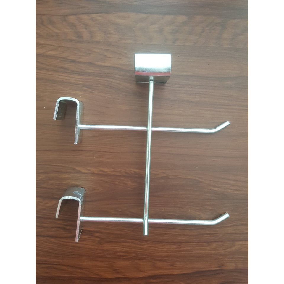 Móc cài thanh ngang 15- 20cm - móc cài thanh sắt, gỗ, thanh inox dài 20cm