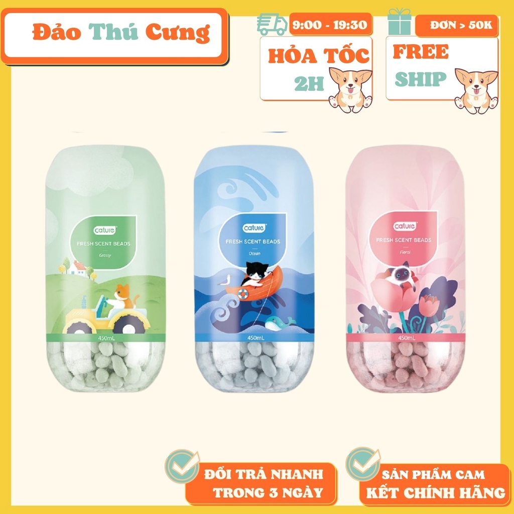Viên Thơm Khử Mùi Cature Hạt khử mùi cát vệ sinh cho mèo - Đảo Thú Cưng