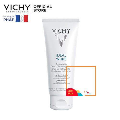 Sữa rửa mặt tạo bọt dưỡng trắng da Vichy Ideal White Brightening Deep Cleansing Foam 100ml