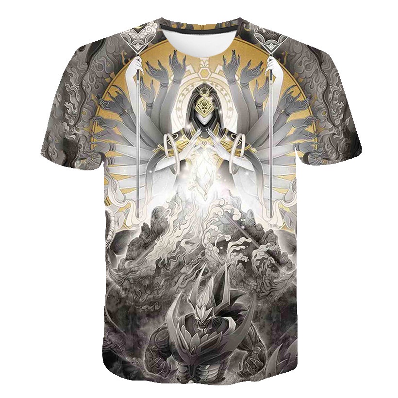 Áo thun tay ngắn in hình 3D thời trang cho nam nữ