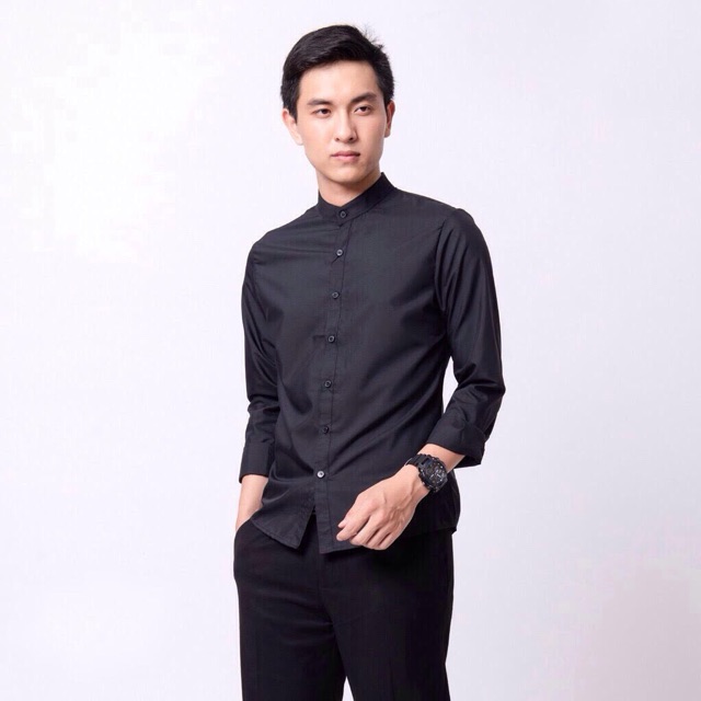 Sơ mi nam cổ tàu nhiều màu dài tay đẳng cấp không nhăn thoáng mát