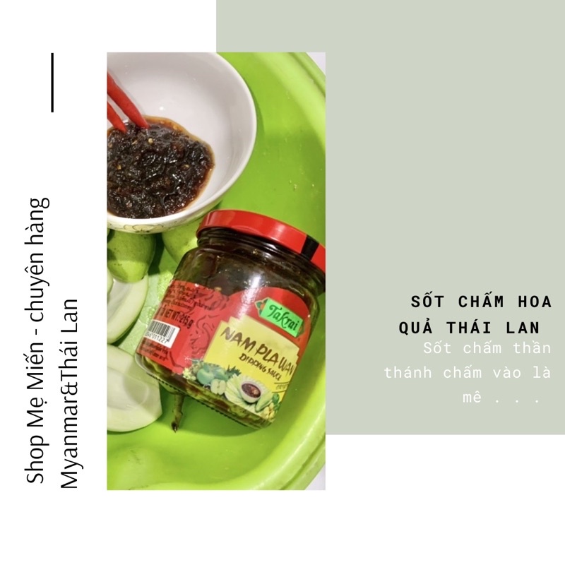 (Date t1/24)Sốt chấm hoa quả Thái Lan CHUA CAY SIÊU NGON - sốt Thái 215g hũ to