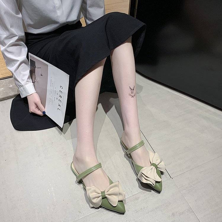 Dép Sandal Đế Mềm Đính Nơ Thời Trang Xuân Hè Dành Cho Nữ
