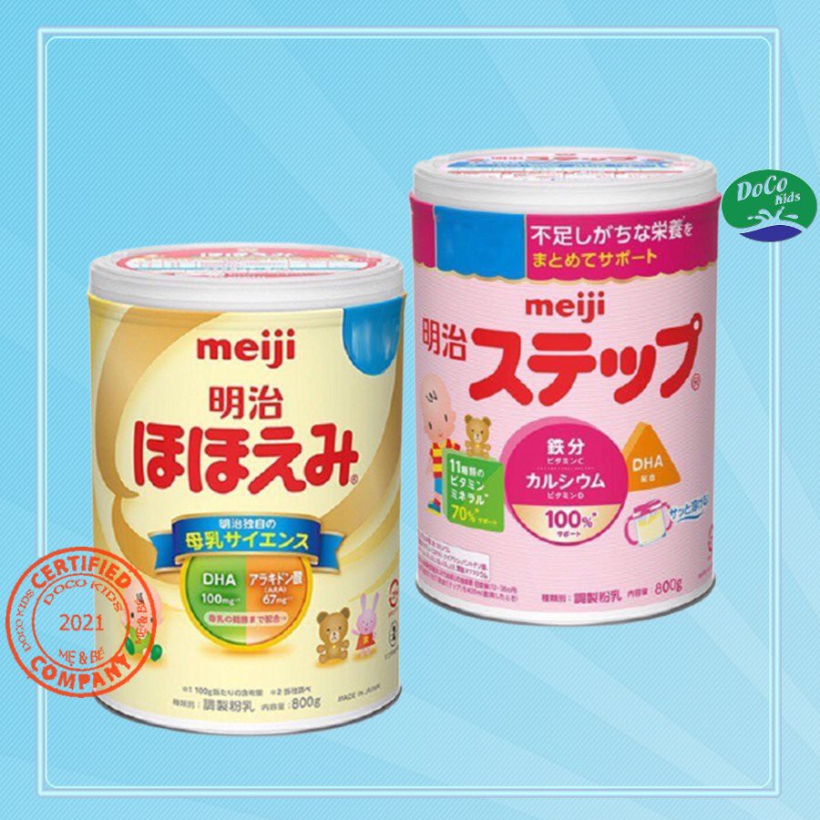 Sữa Meiji nội địa Nhật số 0 và 1-3 (800g), Sữa bổ sung nhiều DHA cho trí não giúp bé phát triển toàn diện và khoẻ mạnh