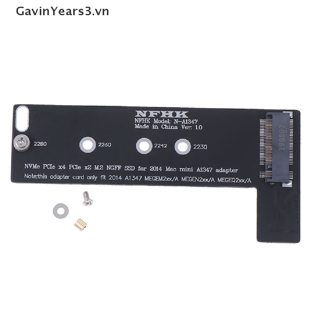 Thẻ chuyển đổi PCI-Ex4 M.2 NGFF NVME AHCI SSD cho 2014macbook mini A1347 VN
 | BigBuy360 - bigbuy360.vn