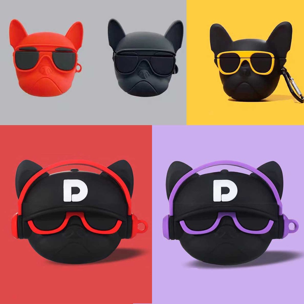 Vỏ Bảo Vệ Hộp Sạc Tai Nghe Airpods 1 / 2 / 3 / pro Hình Chó Bull Thời Trang