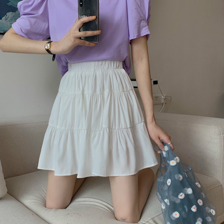 Chân Váy Ngắn Xòe 2 Tầng đen trắng - Chân váy chữ a chất Voan Kèm Lót 2 Màu CV13 | BigBuy360 - bigbuy360.vn
