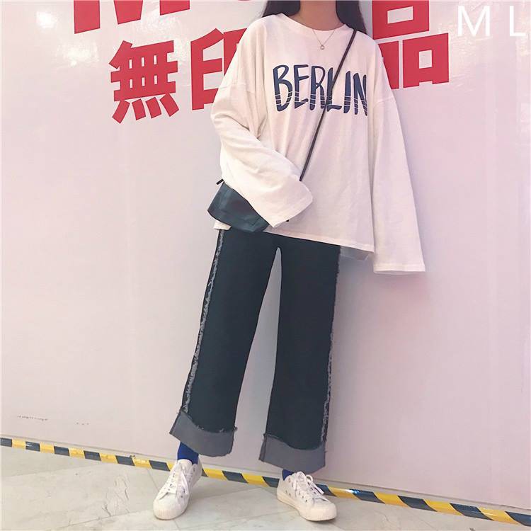 Ảnh thật cuối sp - Áo thun tay dài form rộng BERLIN hàng thu đông ulzzang | BigBuy360 - bigbuy360.vn