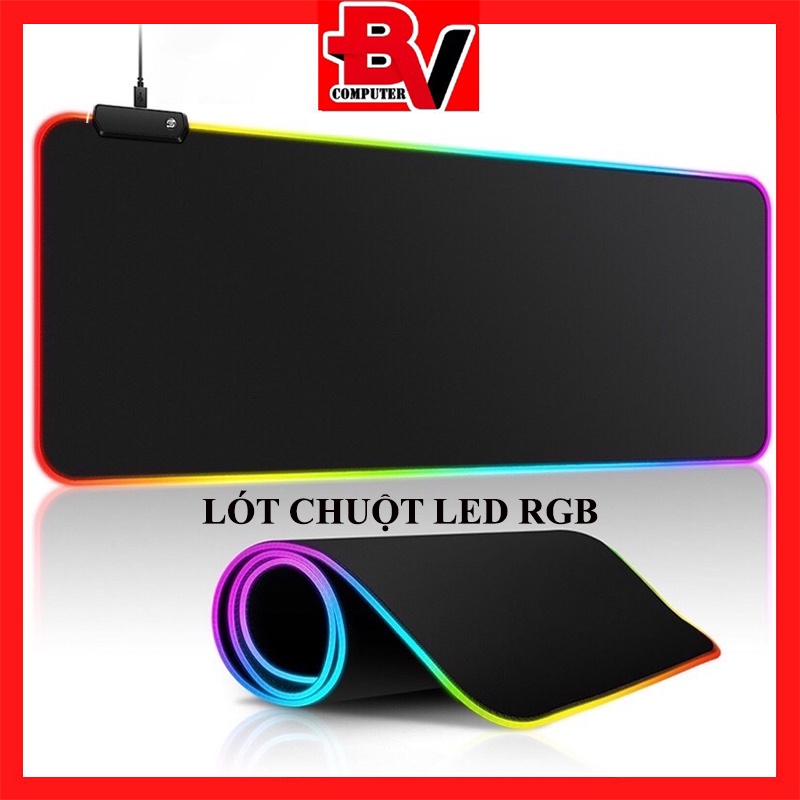 Bàn Di Chuột, Lót chuột, tấm di chuột cỡ lớn LED RGB SIÊU ĐẸP Chống Nước 80*30cm BẢO HÀNH 1 ĐỔI 1