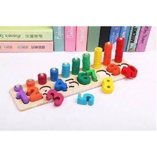 Bảng ghép số bằng gỗ