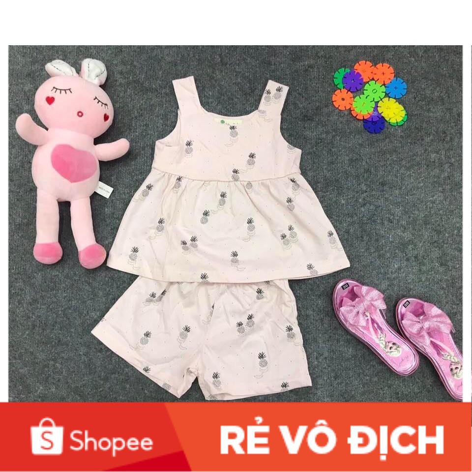 Bộ bé gái sát nách áo váy họa tiết size 1-10T. Cho bạn từ 10-32kg. Chất cotton mềm mịn thoáng mát (album 1)