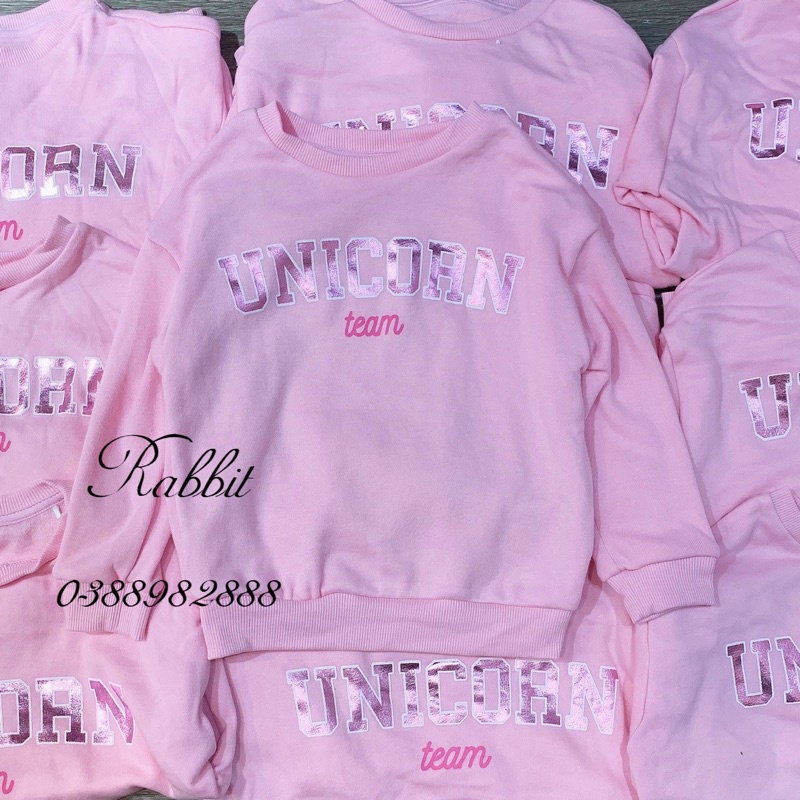 Áo nỉ hồng Unicorn