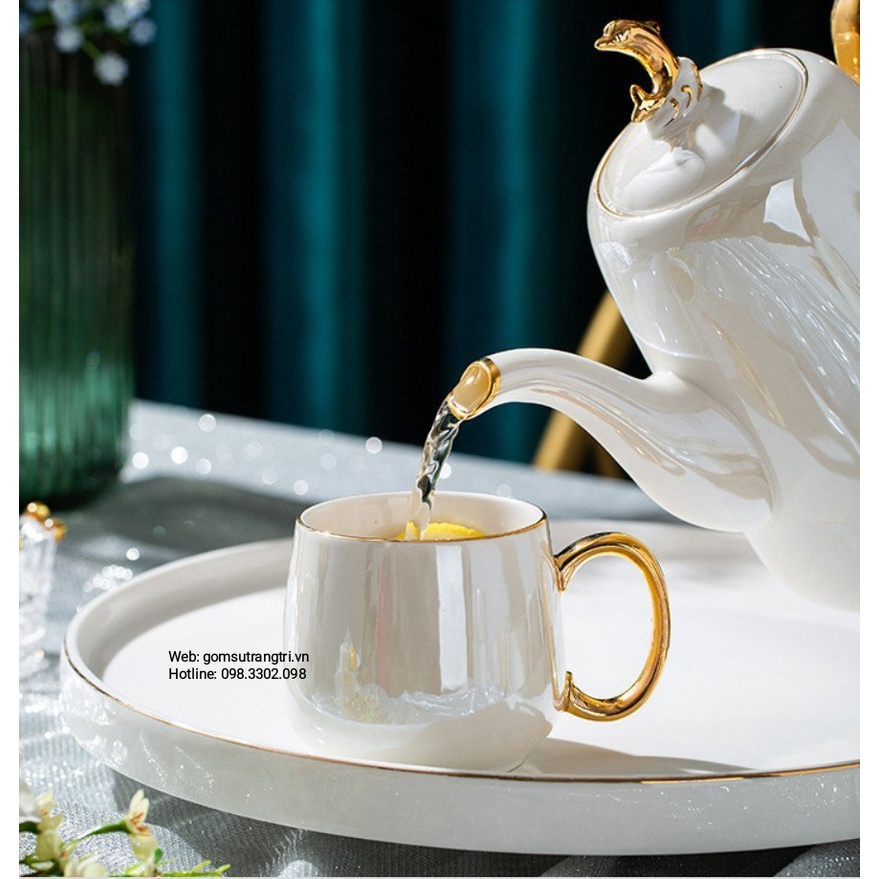 BỘ TÁCH TRÀ KÈM BÀN XOAY