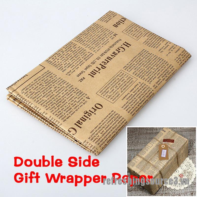 Giấy Gói Quà Giáng Sinh 2 Mặt Phong Cách Cổ Điển
