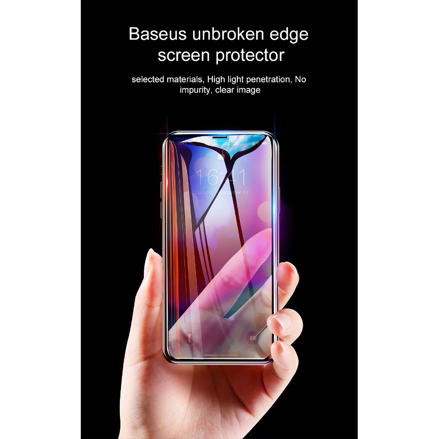 Kính cường lực Baseus Sapphire Curved-screen 3D cho iPhone X/XS ~ XR ~ XSMax