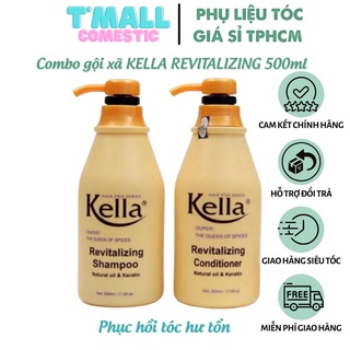 Dầu gội + Dầu xả Kella phục hồi tóc hư tổn 500ml