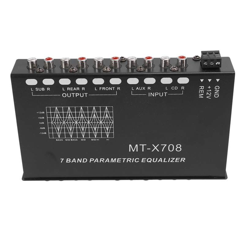 Bộ Chuyển Đổi Âm Thanh Xe Hơi Băng Tần 7 Băng Tần Với CD/AUX Đầu Vào Màu Đen