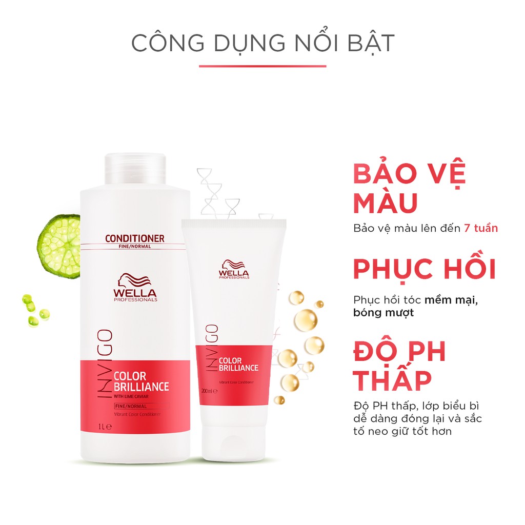 Dầu Xả Wella Invigo Bảo Vệ Tóc Nhuộm, Duy Trì Độ Sáng Bóng Color Brilliance Vibrant Color Conditioner