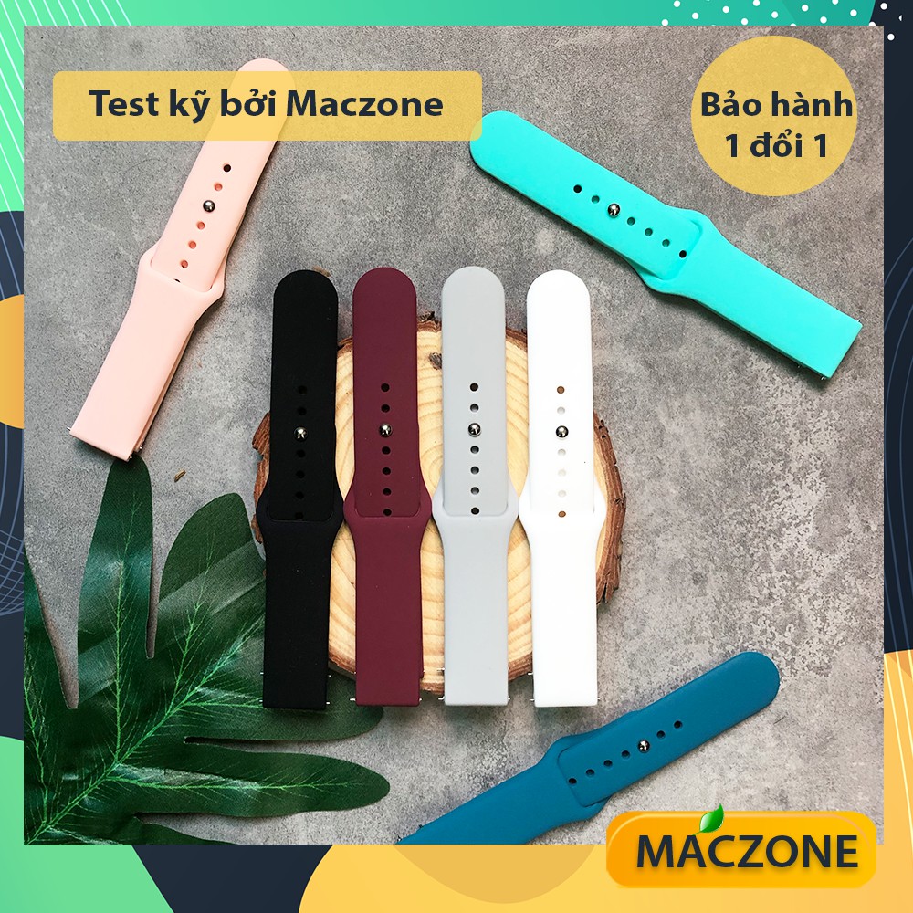 [Monika Shop] Dây đeo silicon 20mm 22mm chốt bấm cho Samsung Galaxy Watch 1/3, Active 1/2, Gear S2/S3, Gear Sport