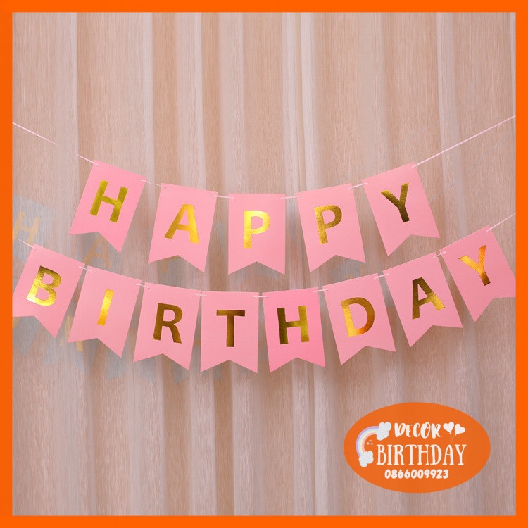 Dây Chữ Happy Birthday ️️ĐUÔI ️CÁ️ Nhiều Màu Đẹp Trang Trí Sinh Nhật Cho Bé, Sinh Nhật Bạn Trai, Bạn Gái