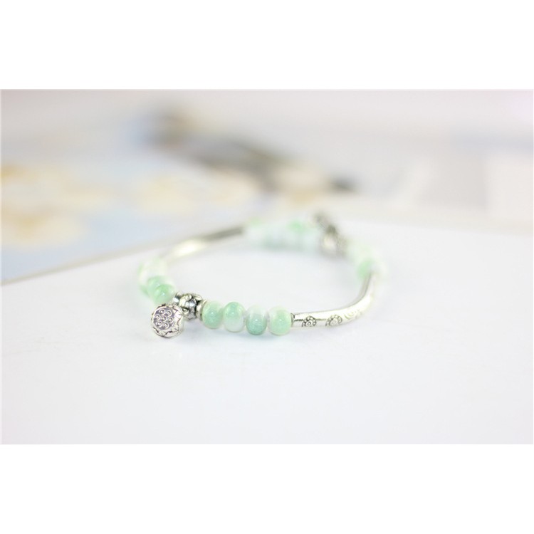 Vòng gốm hạt nhiều màu vòng nam nữ thiết kế độc đáo dễ thương