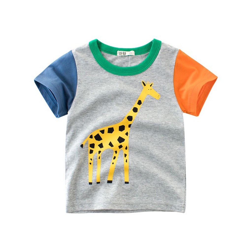Áo thun bé trai LILA KIDS, Áo cộc tay cho bé chất cotton in họa tiết ngộ nghĩnh