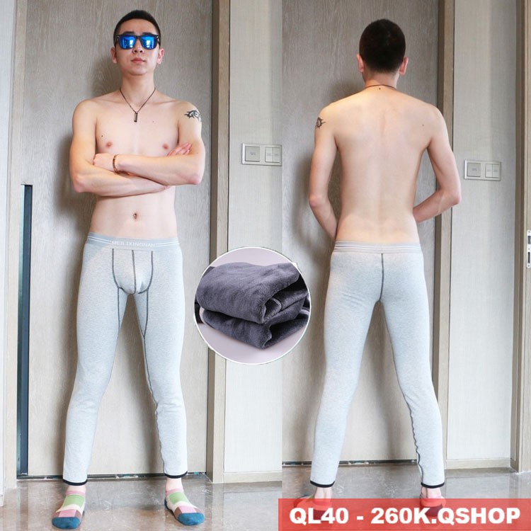 Quần giữ nhiệt, quần giữ ấm nam loại dày có lớp lông mịn QL40