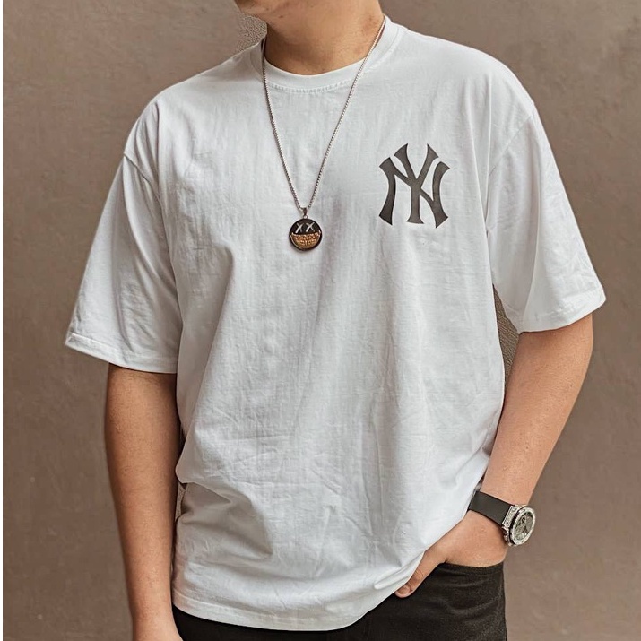 Áo thun nam nữ unisex BIGSIZE NY áo phông cotton co giãn thoáng mát mềm mịn basic tay LỠ có size lớn đến 90kg