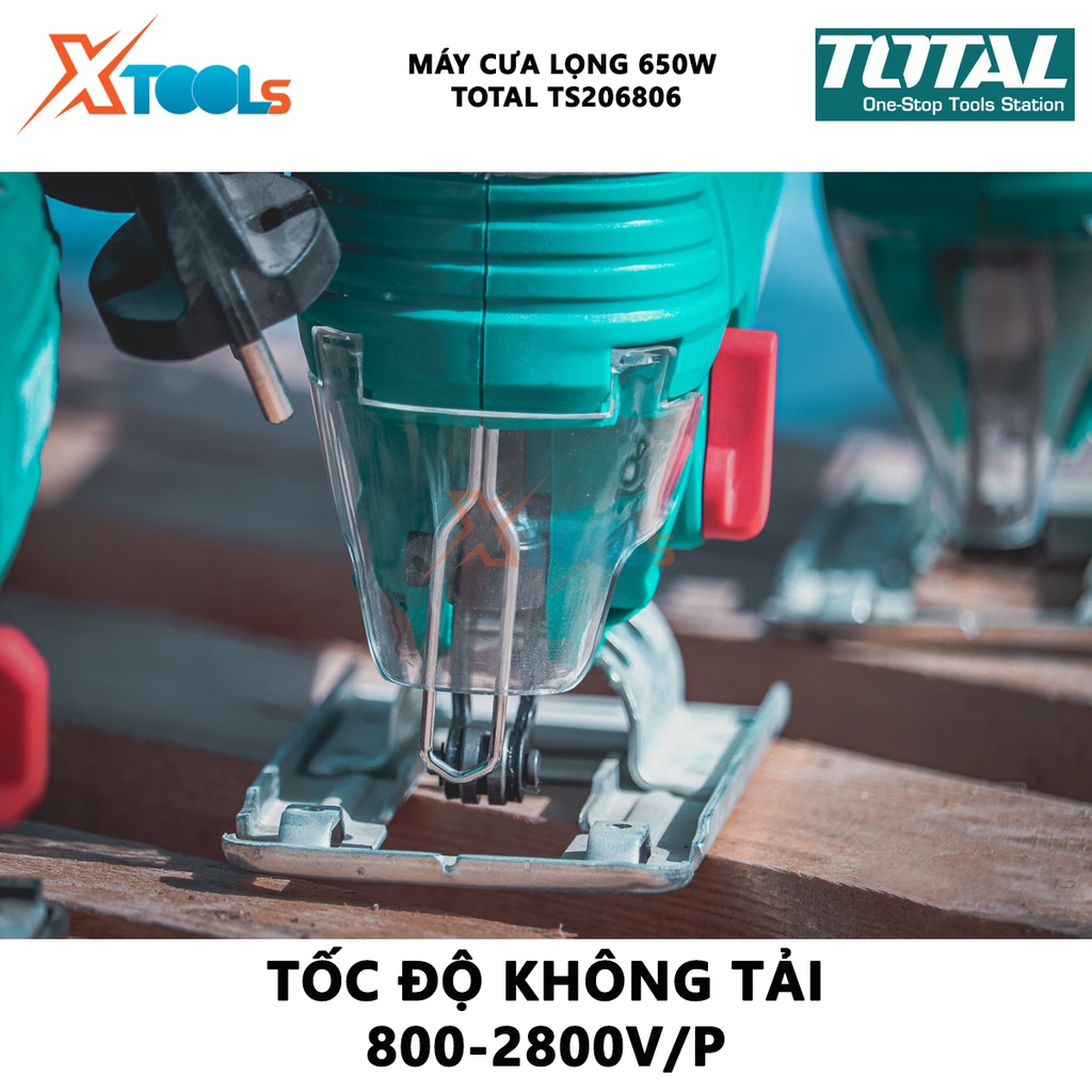 Máy cưa lọng TOTAL TS206806 | máy cắt lọng tốc độ không tải 800 - 2.800 vòng/phút khả năng cắt gỗ 65mm khả năng cắt sắt